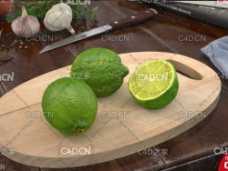 绿檬 青柠C4D模型 Lime
