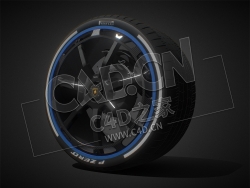 C4D兰博基尼跑车轮胎模型 Wheels - Lamborghini SC20