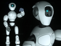 科技机器人 智能科幻机器人C4D OCTANE模型 robot