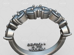 碎钻镶嵌戒指C4D模型 England Jaycox