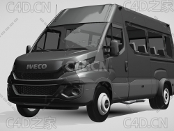 依维柯客车小巴商务车2014-2016款C4D汽车模型下载