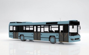 城市公交模型：公交车C4D模型 The bus 3D model