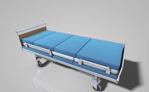 医院医疗器械：医院病床C4D模型 Hospital-Bed