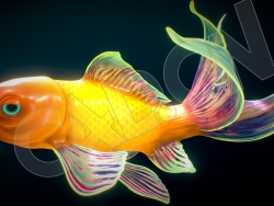 金光闪闪的鱼儿C4D模型 fish