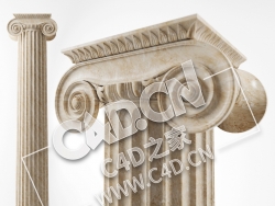 C4D欧式罗马柱模型_67