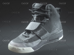 耐克灰色运动鞋3D扫描模型 GEN1 YEEZY Sneaker