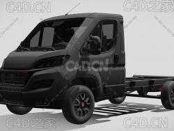 菲亚特ducato杜卡托牵引车卡车平板车货车2022款C4D汽车模型下载