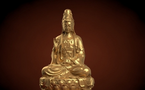 观音坐像C4D模型 （obj/max/c4d）