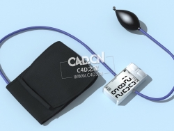 C4D量血压心电监护仪血压袖带医疗器械模型下载 Blood-Pressure-Cuff 3dmodel