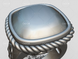 宝石戒指C4D模型 Avalon Allyson 2849