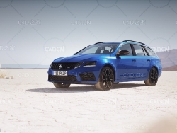 旅行车C4D模型 Station wagon
