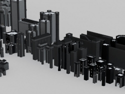 中世纪城堡建筑模型Medieval buildings