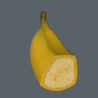 半个香蕉3D模型 Banana（C4D/OBJ/FBX）