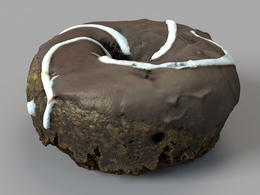 巧克力甜甜圈C4D模型 Chocolate Donut 3d model