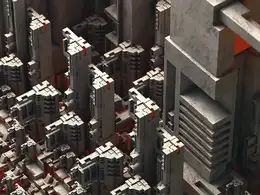 C4D实用工程第44季：科幻城市创意场景C4D工程文件 c4d project