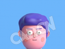 C4D卡通男性头部角色模型文件