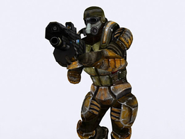 战斗士兵游戏人物3D模型 Cubebrush – 3DRT – Josh Elite Trooper
