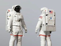 高精度美国航天员太空服C4D模型SPACESUIT NASA EMU SAFER 3D model