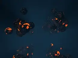 C4D外星陨石分裂动画工程 Ball Explode Loop