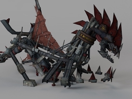 机械动物C4D模型 FreighterHDragon