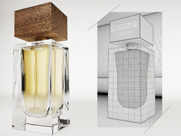 香水玻璃瓶C4D渲染模型 Vray C4D Parfum model