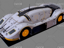 抽象科幻概念跑车战车C4D模型 Concept sports car