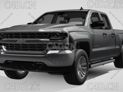 雪佛兰皮卡汽车C4D汽车模型下载