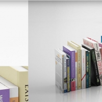 一排书籍C4D模型：英语书、平装书、国外书籍