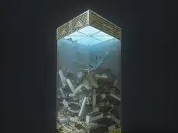 C4D实用工程第551季：透明玻璃罩堆积物体创意C4D工程 C4D Project[Cinema4D - Octane]