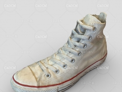 真实白色匡威全明星板鞋3D扫描模型 Sneakers