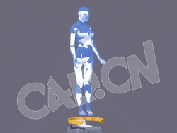 C4D科幻城市未来城市悬浮数字人体模型