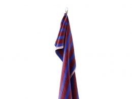 棕蓝色茶巾Ferm Living品牌毛巾3D模型素材下载Hale Tea Brown Navy Blue Towel by Fer