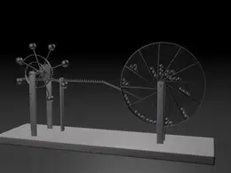 机械转动动画C4D工程文件 Perpetual Motion Machine