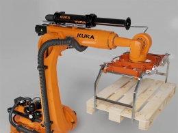 工业机械臂KUKA KR210机器人C4D模型含贴图支持Blender OBJ格式三维场景素材