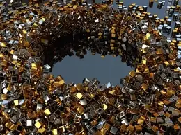 散落一地的金属方块动画C4D工程 Cool Animation C4D