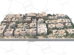 海边居民区建筑building c4d model