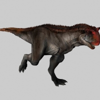跑步的恐龙3d模型（带绑定及动作）Dinosaur 3d model-netted moveF