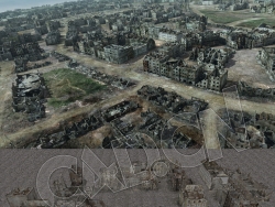战争摧毁的城市废墟破烂城市建筑C4D模型 Ruined City Warsaw WW2 1945 3D-Models
