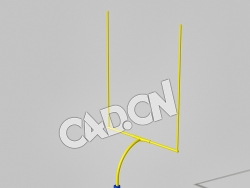 橄榄球门柱C4D模型 Football Goal Post