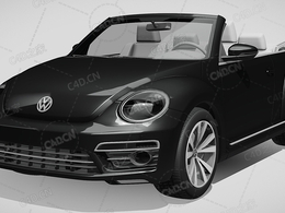 大众甲壳虫敞篷车2017款C4D汽车模型下载