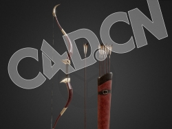 C4D专业弓箭兵器模型