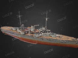英国皇家海军拿骚级战列舰C4D模型下载Nassau 3d model