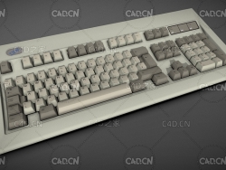 C4D IBM机械电脑键盘模型 IBM Keyboard