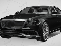 梅赛德斯迈巴赫s560汽车豪华轿车2019款C4D汽车模型下载