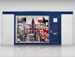 衣服商店橱窗3d model of Shop window witch low polyinterior