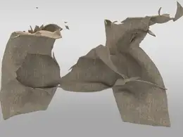 C4D文字模拟布料吹破动画工程 Explode ALPHABET
