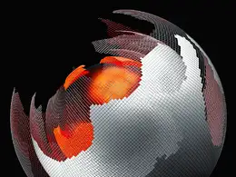 C4D实用工程第239季：残缺的网格科幻球体创意C4D工程文件 c4d project