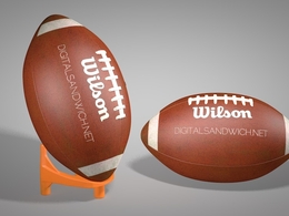 橄榄球C4D模型 Digital Sandwich Football