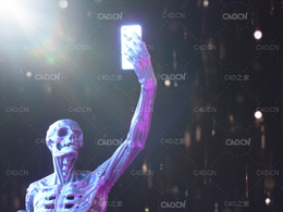C4D Corona自拍的骷髅人像创意工程 Skull Technology