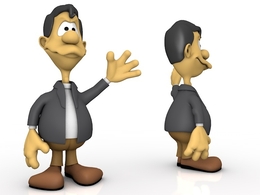 穿西装的男士 成功男士 商业男士卡通形象C4D模型 Man Suit 3d model